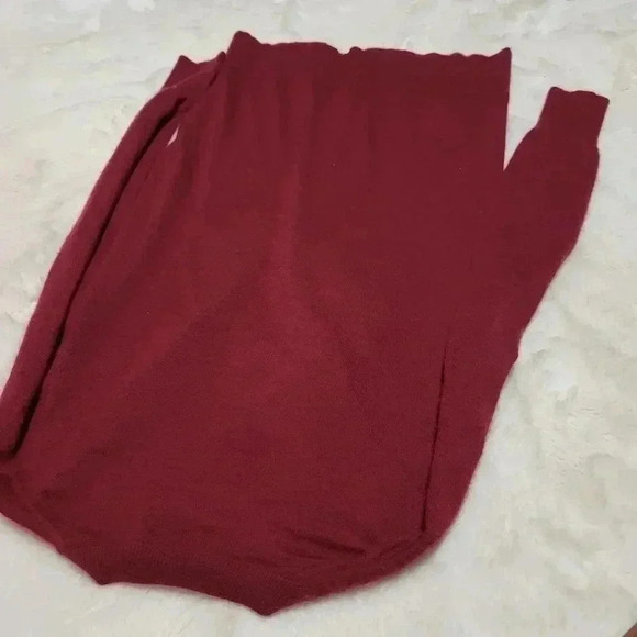 Sutton Cashmere Modern Classic Burgundy Red Single Button Front Cardigan Size XS - Picture 5 of 5